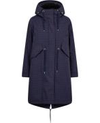 Danefæ Danesvaneke Plaid Winter Parka Kvinde Marine/black/redw Parkaer...