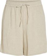 Evoked Vila Vifilia HW Shorts/cur Kvinde Natural Melange Casual Shorts...