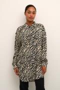 Kaffe Kaditte Shirt Kvinde Black And Brown Animal Print Tunikaer Str 4...