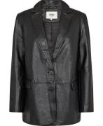 Magasin Tana 1 LWG 100% Leather Blazer Kvinde Black Læderjakker Str L ...