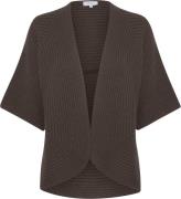 Sorbet Sbcarly Knit Cardigan Kvinde Brown Melange Cardigans Str S/M - ...