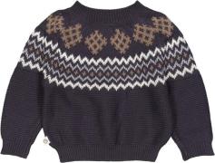 Müsli by Green Cotton Knit Jacquard Sweater Baby Str 62 - Mystery Blue...