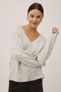 Magasin Cindi 4 RWS Wool Kvinde Light Grey Melange Cardigans Str L Uld