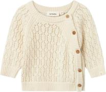 Lil' Atelier Nbfrenessa LS Wrap Knit LIL Str 68 - Turtledove Strik hos...