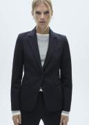 MANGO Fitted Suit Jacket Kvinde Navy Blazere Str 40 - hos Magasin