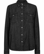 Lee Regular_Western_Shirt Black_Darks Kvinde Denim Black Langærmede Sk...