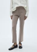 MANGO Flared Flowing Trousers Kvinde Medium Brown Bukser Med Lige Ben ...