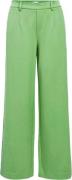 Object Objlisa Wide Pant Noos Kvinde Vibrant Green Bukser Med Brede Be...