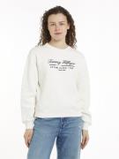 Tommy Hilfiger Mdrn REG Script CNK Swtshrt Kvinde Ancient White Langær...