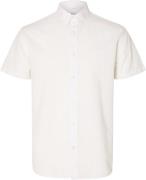 Selected Homme Slhregnewlinen Shirt SS Classic NO Mand Hvid Kortærmede...