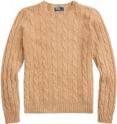 Polo Ralph Lauren 2/12 Cashmere Sfalsl-swt Kvinde Collection Camel Mel...