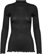 Rosemunde Boston Turtleneck W/lyrex Kvinde Sort Langærmede Bluser Str ...