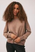 Magasin Mabel 2 100% Cashmere Kvinde Sand Melange Sweaters Str M Cashm...