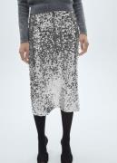 MANGO Skirt. - Xjaviera Kvinde Silver Midi Kjoler Str L - hos Magasin