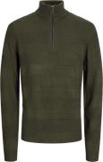 JJ-REBEL Jrebtoby Knit Half ZIP Mand Grøn Sweaters Str L - hos Magasin