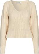 Modström Galenmd Short Vneck Kvinde Summer Sand Sweaters Str L - hos M...