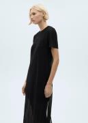 MANGO Lurex Pleated Dress Kvinde Black Midi Kjoler Str M - hos Magasin