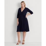 Lauren Ralph Lauren MID Weight Mjdress Kvinde Lighthouse Navy Midi Kjo...