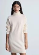 MANGO Short Turtleneck Knitted Dress Kvinde Light Beige Korte Kjoler S...