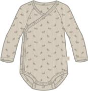 Lil' Atelier Nbnlavo EMO LS Slim Wrap Body LIL Str 68 - Turtledove/rab...