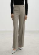 MANGO Wideleg Pleated Trousers Kvinde 92 Bukser Med Lige Ben Str 40 - ...