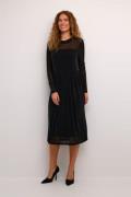 Kaffe Kaolga Mesh Dress Kvinde Black Deep Midi Kjoler Str L - hos Maga...