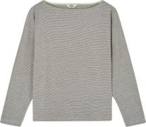 Mads Nørgaard - Copenhagen Crisp Jersey Silke Tee LS Kvinde Sort Og Hv...