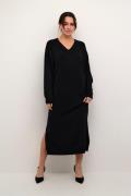 Kaffe Karegina Knit Dress Kvinde Black Metallic Maxi Kjoler Str L - ho...