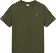 Wood Wood Wwace Badge Tshirt Mand Army Green Kortærmede T-shirts Str L...