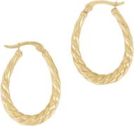 My Jewellery Oval Twisted Pattern Earrings - Creoler hos Magasin