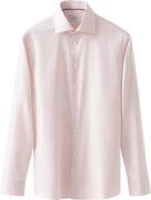 ETON Contemporary Fit Pink Semi Solid Cotton Tencel Lyocell Shirt Mand...