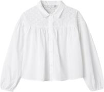 Name It Nkftora LS Shirt Str 116 - Hvid Toppe hos Magasin