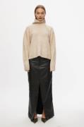 Oval Square Blur Half Zip Knit Kvinde Tannin Sweaters Str L - hos Maga...