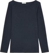 Marc O’Polo Tshirt, Long Sleeve, Boat Neck Kvinde Manic Midnight Kortæ...