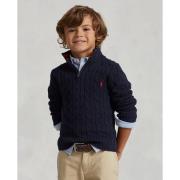 Polo Ralph Lauren Cableknit Cotton Quarter-zip Sweater Str 5 / 5 år - ...