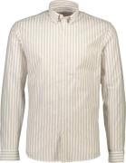 Lindbergh Striped Superflex Oxford L/S Mand Sand Langærmede Skjorter S...