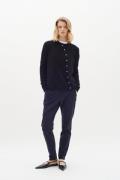 InWear Zellaiw Long Pant Kvinde Marine Blue Bukser Med Smalle Ben Regu...