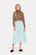 Saint Tropez sz Skirt Kvinde Blue Surf Midi Nederdele Casual Fit Str L...