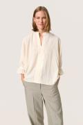 Soaked in Luxury Slvina Amily Blouse 3/4 Kvinde Whitecap Gray Kortærme...