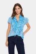 Saint Tropez Liljasz Crinkle SS Shirt Kvinde All Aboard Paisley Skjort...