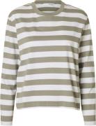 Selected Femme Slfessential LS Striped Boxy TEE NO Kvinde Vetiver/brig...