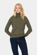 Saint Tropez J2046, Milasz Rollneck Pullover Kvinde Army Green Melange...