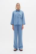 InWear Philipaiw Pant Kvinde Light Blue Denim Bukser Med Brede Ben Str...