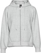 Pieces Pcchilli LS ZIP Hoodie Noos BC Kvinde Grå Hættetrøjer Regular F...