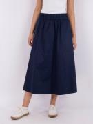 Neo Noir Yara Poplin Skirt Kvinde Navy Midi Nederdele Str 40 - hos Mag...