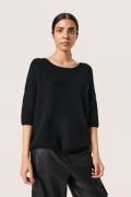 Soaked in Luxury Sltuesday Jumper Kvinde Black Kortærmet Strik Casual ...