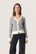 Soaked in Luxury Slsanja Cardigan Kvinde Porpoise Melange Cardigans Sl...