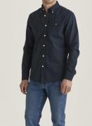 Morris Stockholm Oxford Button Down Shirt Mand Navy Langærmede Skjorte...