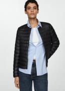 MANGO Pocket Quilted Jacket Kvinde Black Overgangsjakker Str S - hos M...