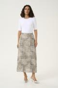 Kaffe Katrinike Skirt Kvinde Grey Texture Check Maxi Nederdele Str 40 ...